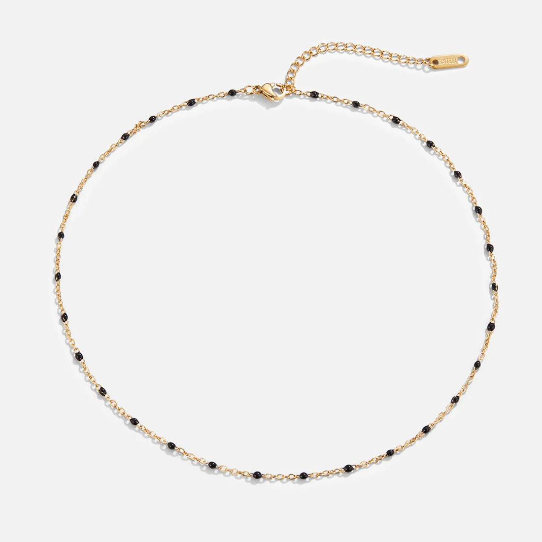 Mila Black Bead Necklace - Image 4